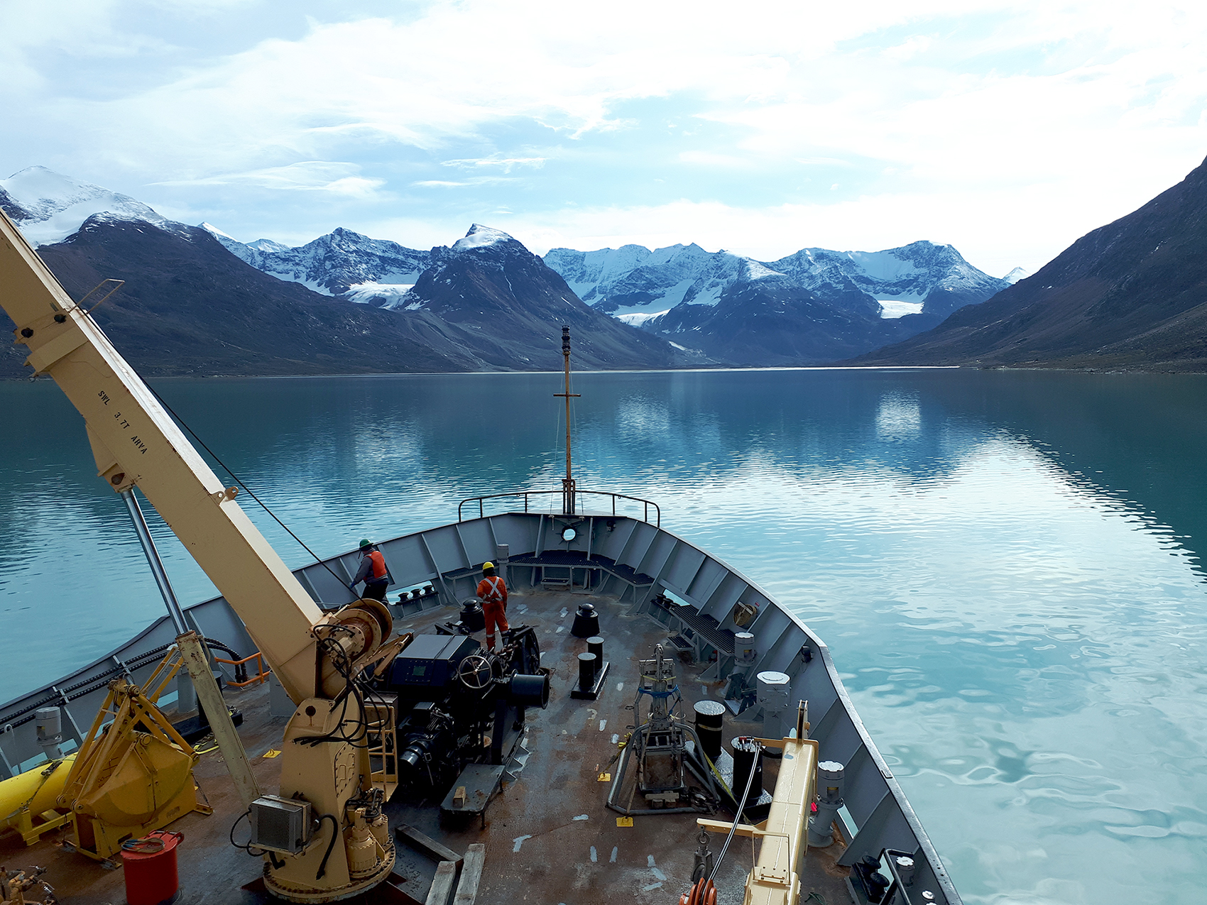 Photo : le NGCC Hudson dans la baie de Baffin durant l’expédition scientifique