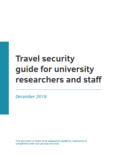 Travel security guide for university researchers and staff