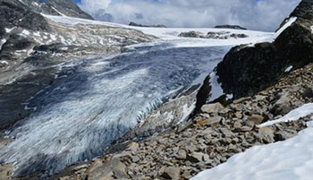 Photo de la crête du glacier Illecillewaet du Sentier de la Crête-des-Glaciers au parc national des Glaciers.  
