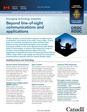 Beyond line-of-sight communications and applications