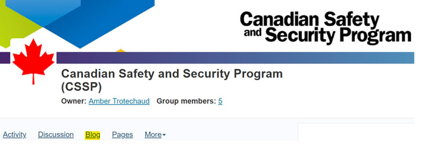 screenshot of blog tab of page