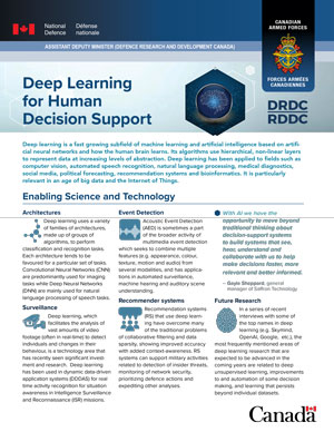 Deep learning for human decision support