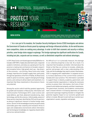 Protect your research - Nova Scotia