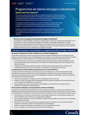 Programmes de talents étrangers malveillants