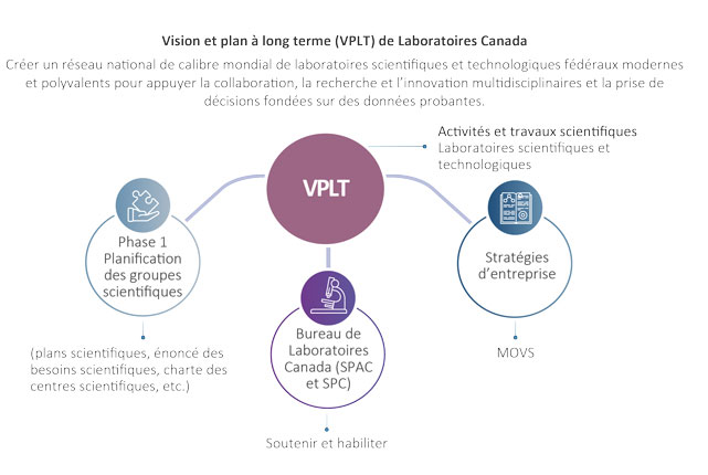 Figure 5 : Représentation schématique du partenariat de collaboration entre SPAC et les MOVS pour la réalisation de la VPLT de Laboratoires Canada.