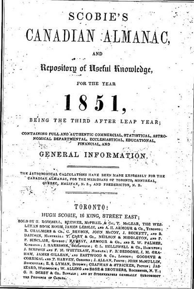 Scobies Almanac