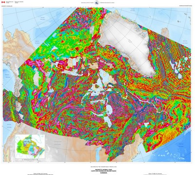 Carte des anomalies magnétiques du Canada