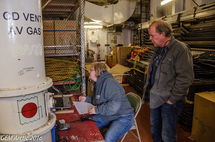 Écran de la sonde XCTD 