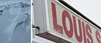 Le Louis se fait saupoudrer par les rafales de neige en après-midi