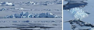 De petites crêtes de pression en cours de formation