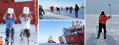 Des clichés des activités lors de notre arrêt au pôle