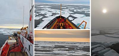 Quelques vues de la glace entourant le Louis aujourd'hui