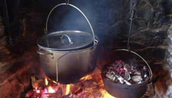 Cuisson dans la cheminée