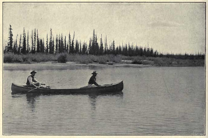 Canoeing up the Dease River to the Coppermine River