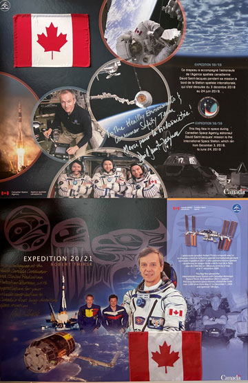Health Canada's display of astronauts who have participated in the biodosimetry program