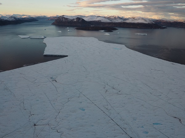An ice island grounded near Baffin Island, Nunavut. Photo credit: Lauren Candlish.