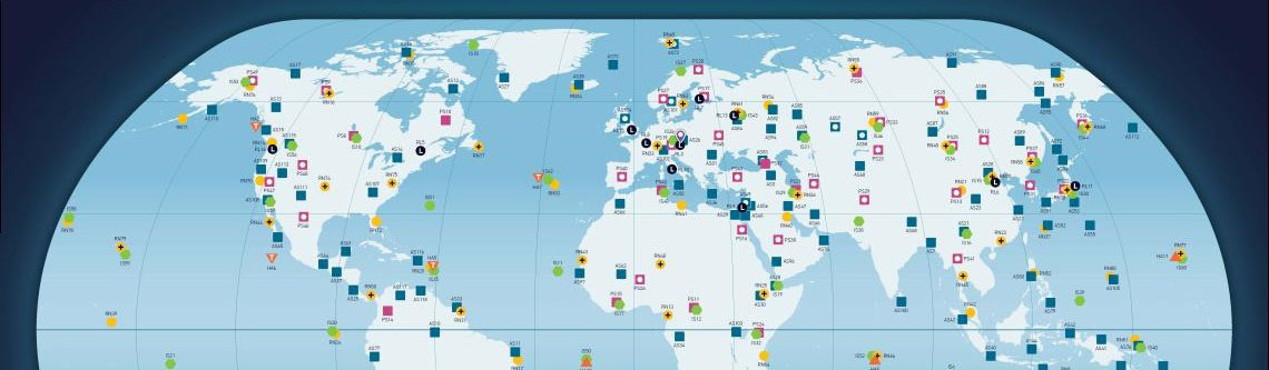 Carte du système de surveillance international (SSI)